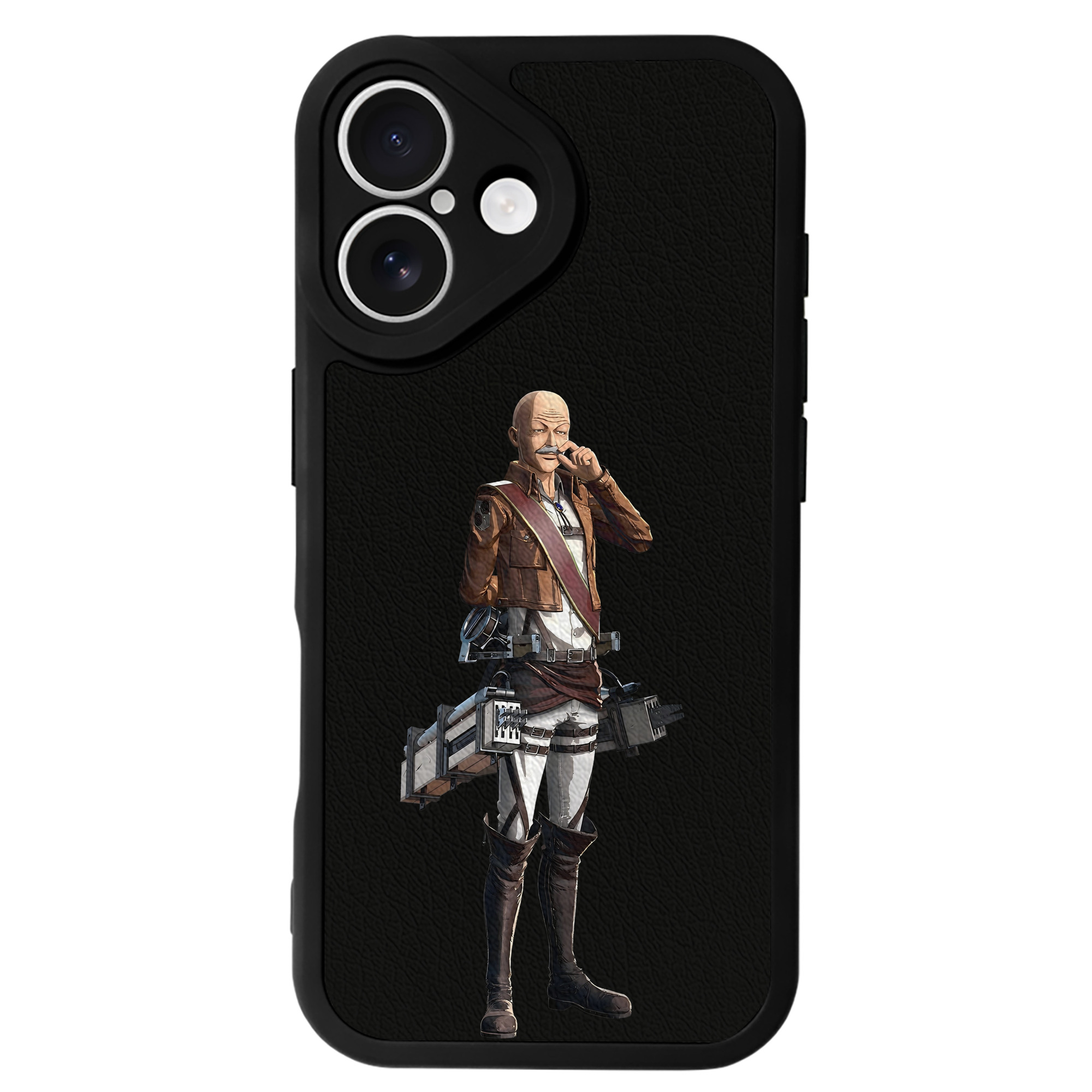 （画像用） 進撃の巨人 ドット·ピクシス Attack on Titan Dot Pixis 【iPhone 16シリーズ対応】シリコンスマホケース（レザー調） 材質：シリコン